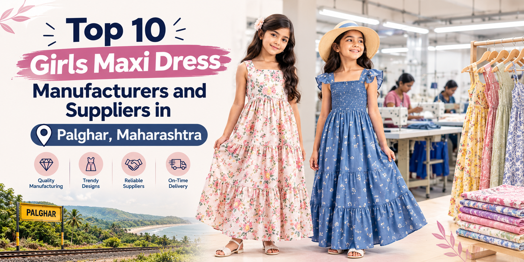 Top 10 Girls Maxi Dress Manufacturers and Suppliers in Palghar, Maharashtra